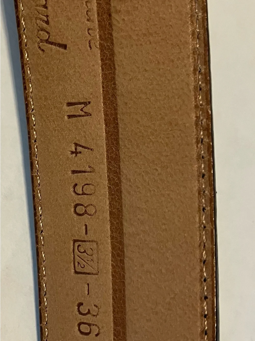 Men's Johnson & Murphy Brown Woven Lizard Belt leather Silver Buckle Sz 36 Spain